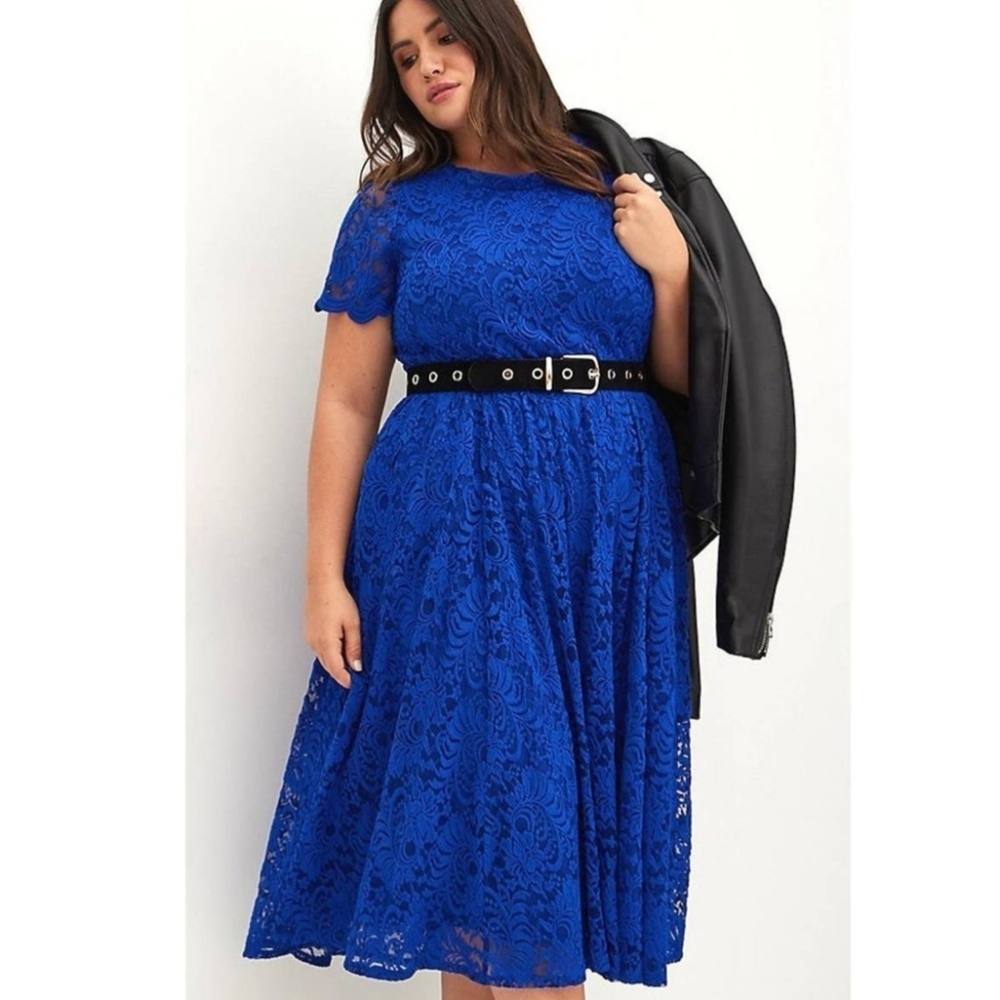 Torrid Tea Length Lace Dress